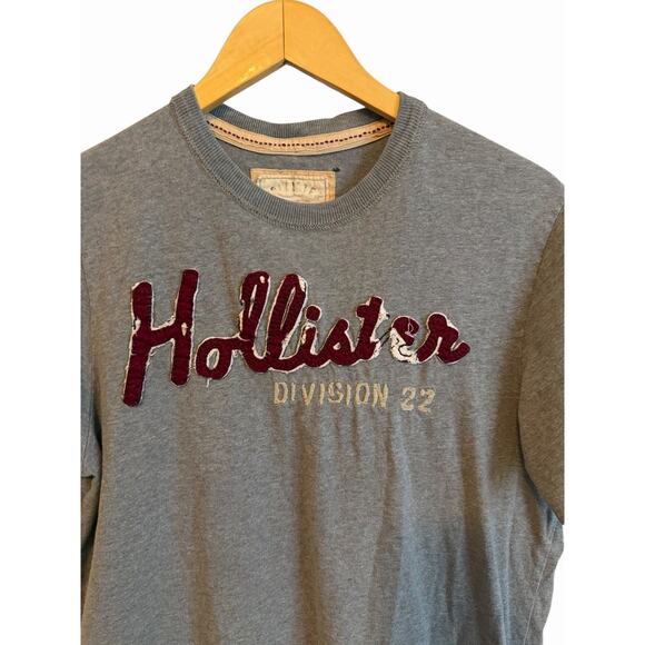 Y2K Hollister California 1922 Cotton T Shirt Mens M Embroidered Puff Spellout - Picture 2 of 8